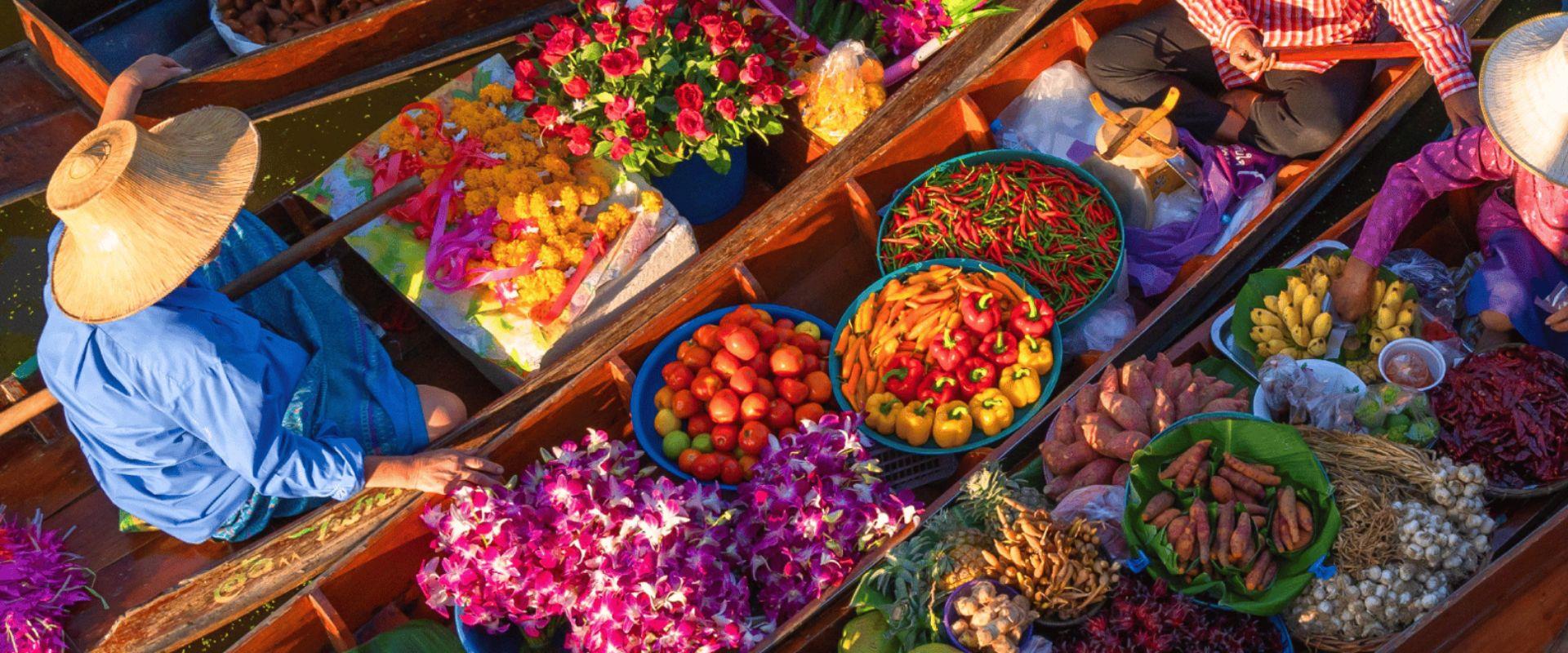 Visita dos mercados famosos de Bangkok