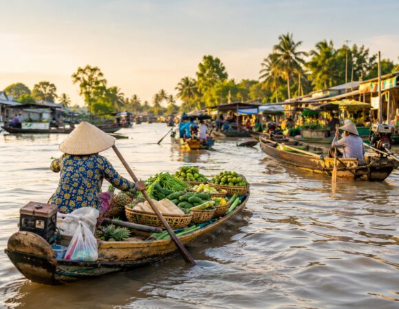 El Mekong en Vietnam y Camboya: paisajes, mercados y vida local